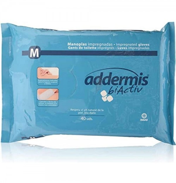 Addermis Biactiv Manopla Enjabonada (40 Manoplas)