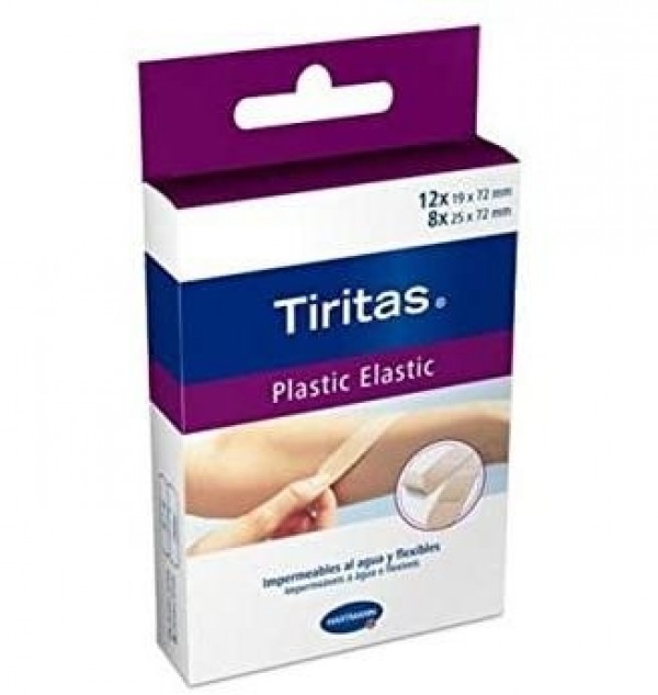 Tiritas Plastic - Aposito Adhesivo (Elastic Surtido 20 Unidades 2 Tamaños)