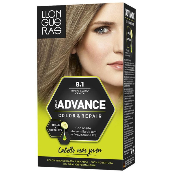 Llongueras Color Advance Tinte De Cabello N8.1 Rubio Claro Ceniza1Ud