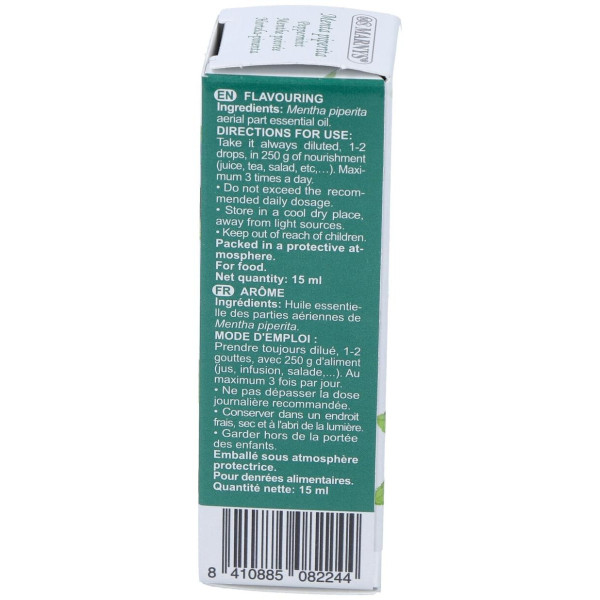 Menta Piperita Oleo Essencial Alimentario 15Ml.