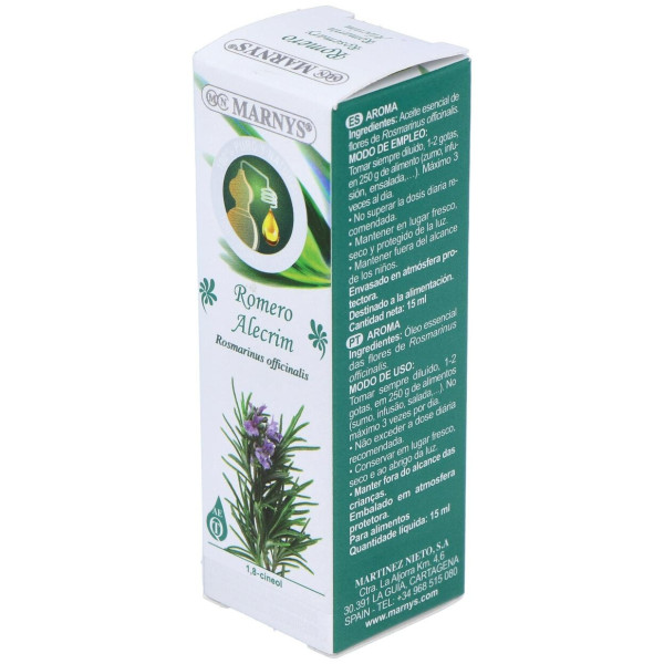 Romero Oleo Essencial Alimentario 15Ml.