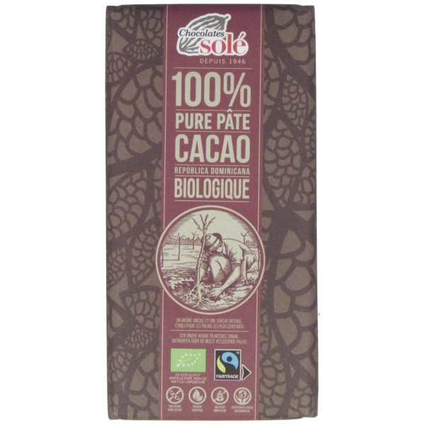 Chocolate Negro 100% 100Gr. Eco Sg