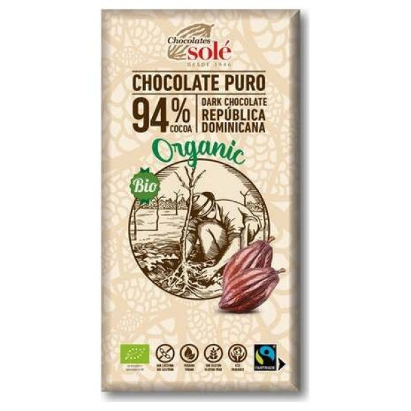 Chocolates Sole Chocolate Negro 94% 100G