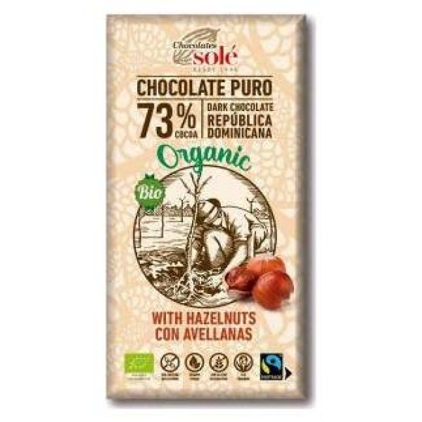 Chocolates Sole Chocolate Negro Con Avellanas 73% 150G