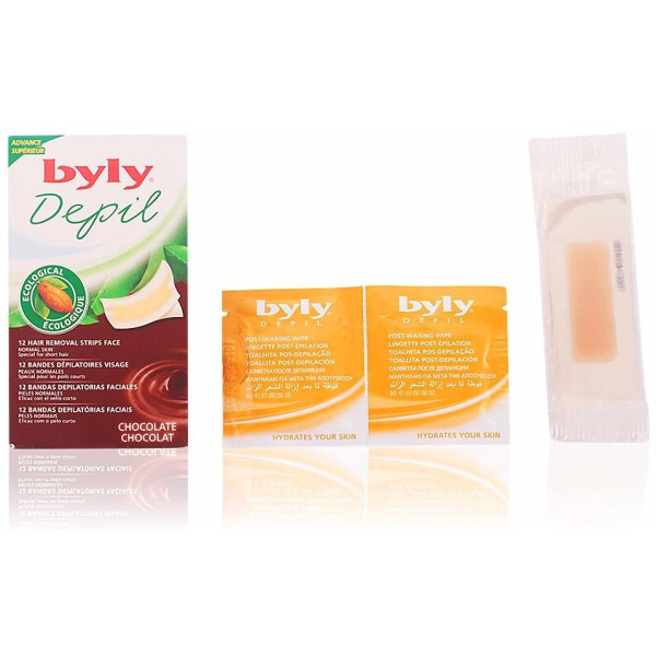 Byly Depil Bandas Faciales Chocolate 12Uds