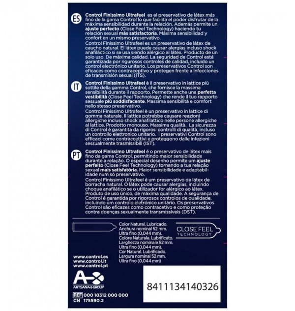 Control Ultrafeel - Preservativos, 10 Unidades. - Artsana Spain