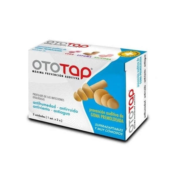 Tapones Oidos Goma - Ototap (Premoldeada 2 Unidades)
