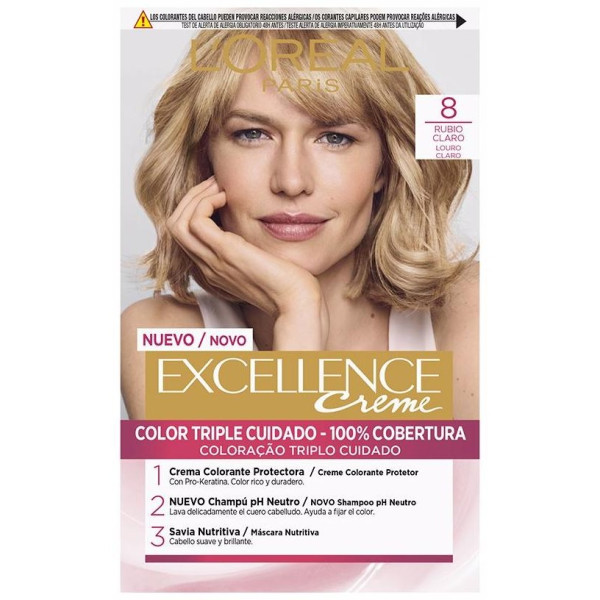 L'Oreal Set Excellence Creme Tint 8 Light Blonde