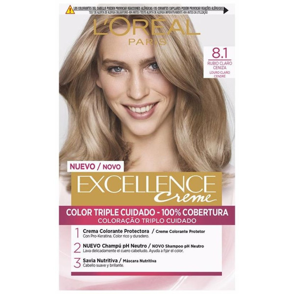 L'Oreal Set Excellence Creme Tint 81 Light Ash Blonde
