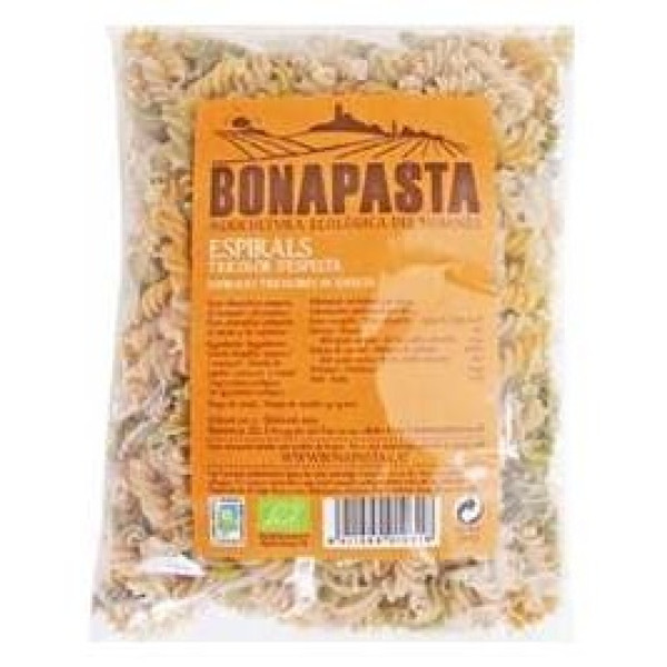 Bonapasta Espirales Tricolor De Espelta Eco 500G
