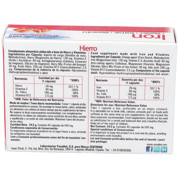 Zentrum Hierro 45 Vcaps