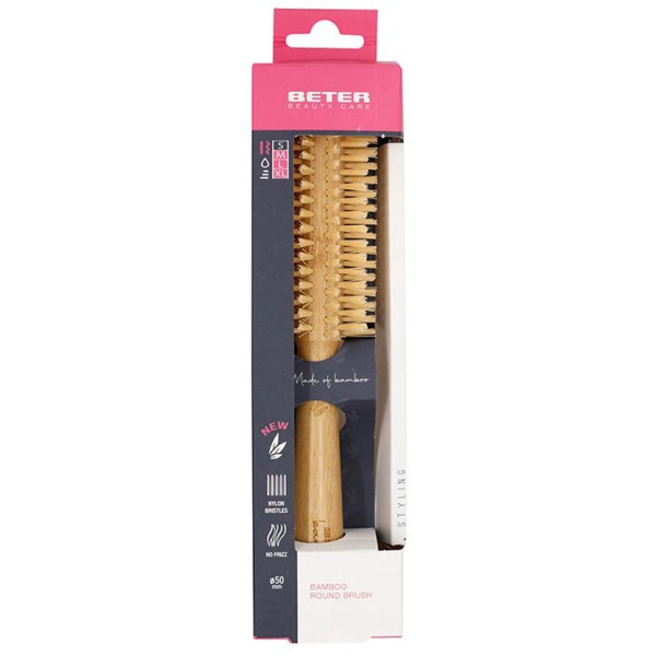 Bamwood Cepillo Redondo Cerdas Nylon 1 U