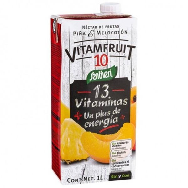 Santiveri Vitamfruit 10 Néctar De Frutas Piña Y Melocotón, 1 L