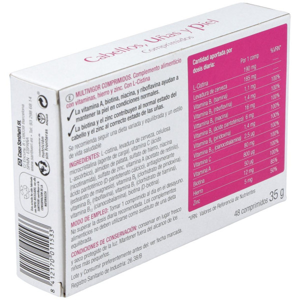 Multivigor Cabello Uñas Y Piel 48Comp.