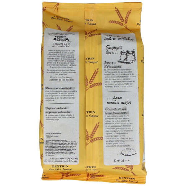 Dextrin Pan Integral Dextrin Santiveri Con Semillas De Lino 300