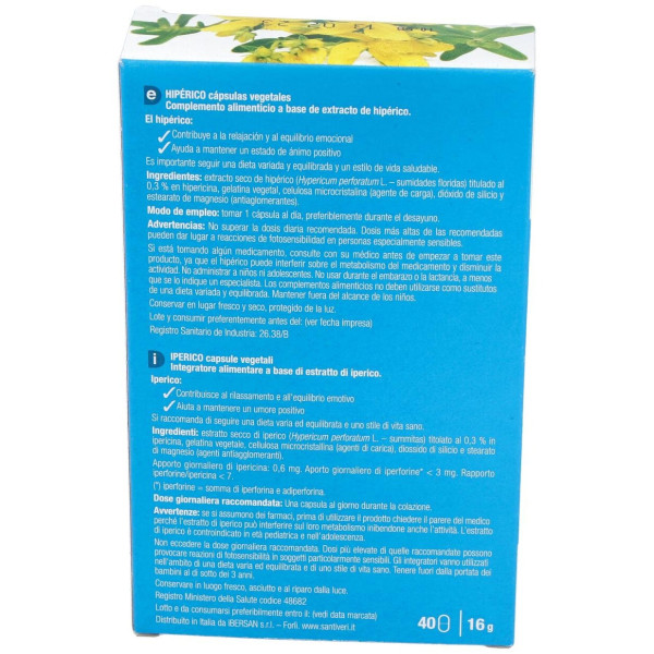 Santiveri Plantas Fit Hipérico 40Caps