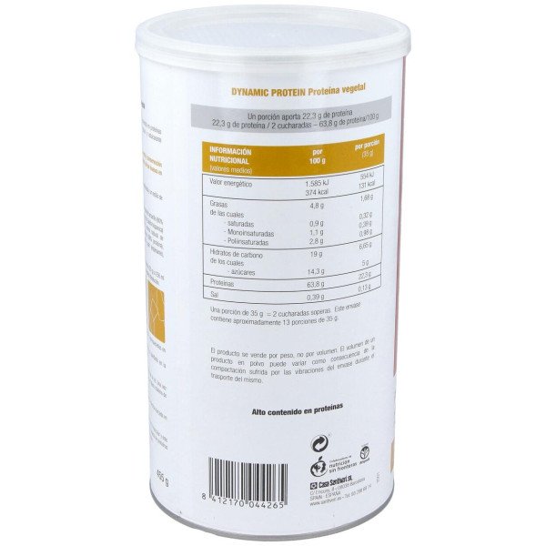 Dynamic Proteina Vegetal Vainilla 455Gr.