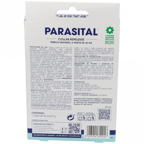 Zotal Parasital Collar Antiparásitos Perros Grandes