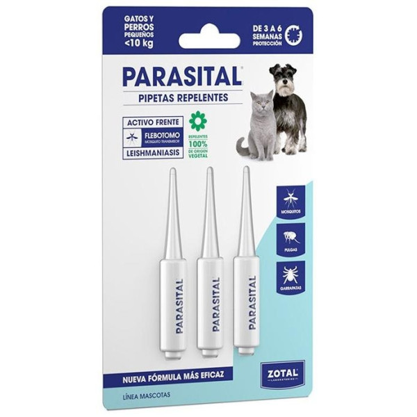 Parasital Pipeta Antiparasitario Perros Peq Y Gato