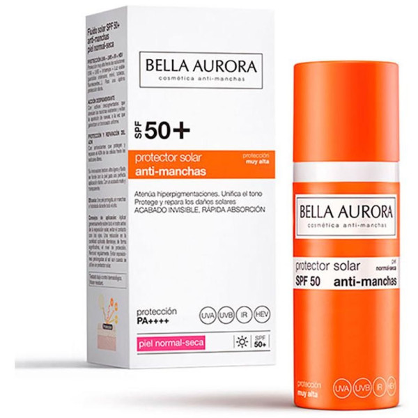 Bella Aurora Protector Solar Facial Anti-Manchas Piel Normal-Seca Spf50+ 50Ml
