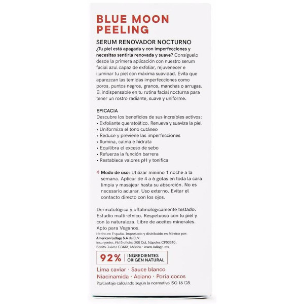 Blue Moon Peeling Serum Renovador Nocturno 20 Ml