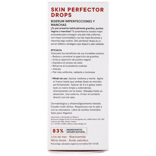 Skin Perfector Drops Biserum Imperfecciones Y Manchas 20 Ml