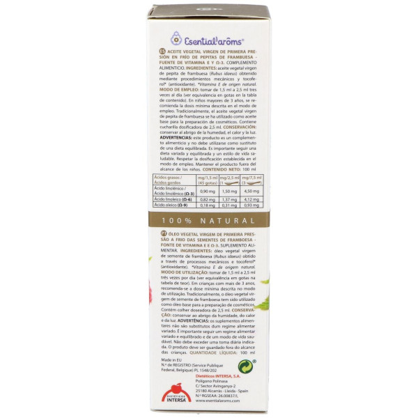 Esential Aroms Aceite Frambuesa Antiedad 100Ml