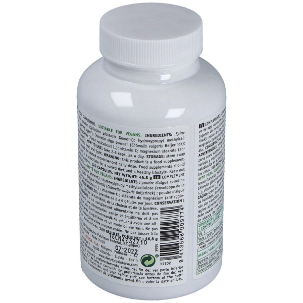 Triple Alga Chlorella Espirulina Fucus 120 Cap Intersa