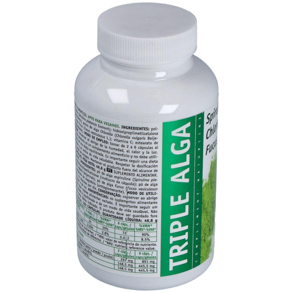Triple Alga Chlorella Espirulina Fucus 120 Cap Intersa