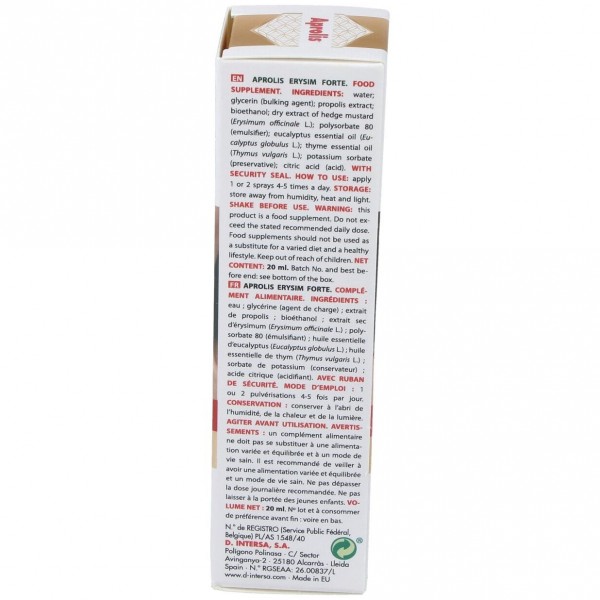 Intersa Aprolis Erysim Forte Spray 20 Ml Intersa