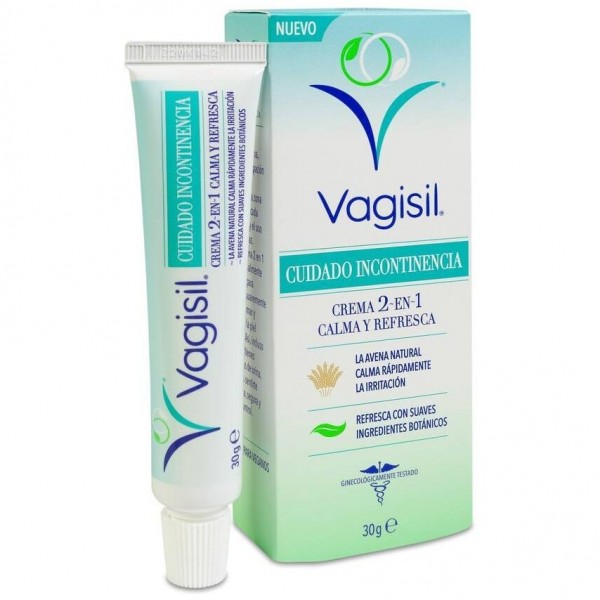 Vagisil Cuidado Incontinencia Crema 2-En-1 Calma Y Refresca 30G