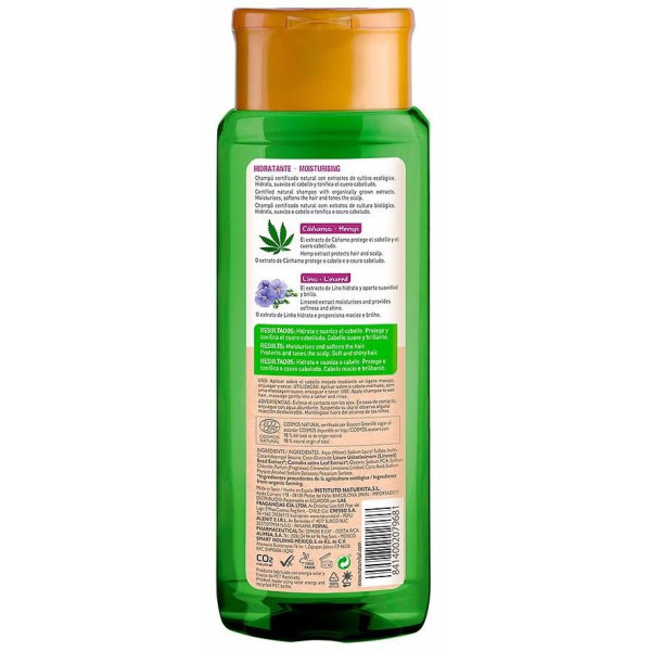 Naturvital Eco Hidratante Cáñamo Y Lino Champú 300Ml