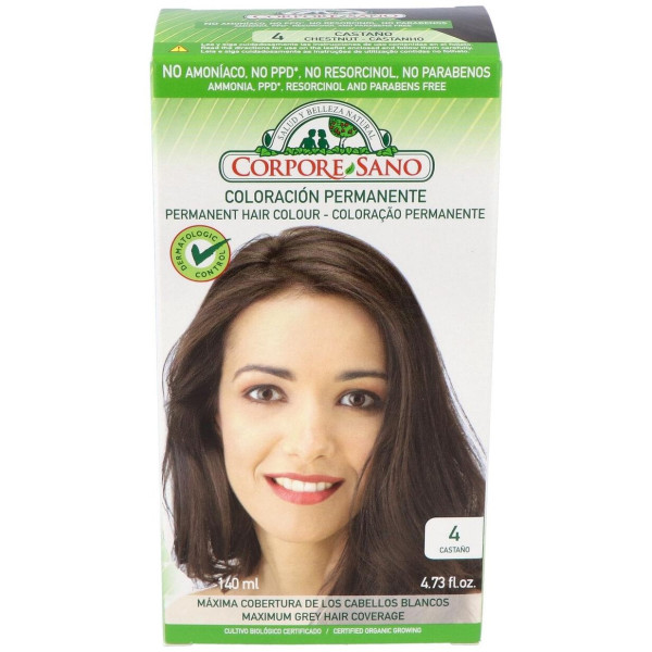 Corpore Sano Tinte Permanente Nº 4 Castaño140Ml