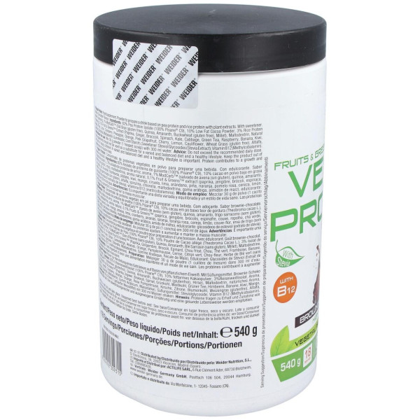 Weider Suplemento Alimenticio Vegan Protein Chocolate 540G