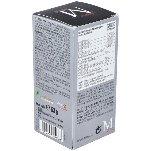 Weider Prime Testosterona Hombre 60Cap.