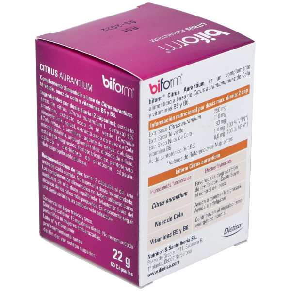 Biform Citrus Aurantium Quemagrasas 60Cáps