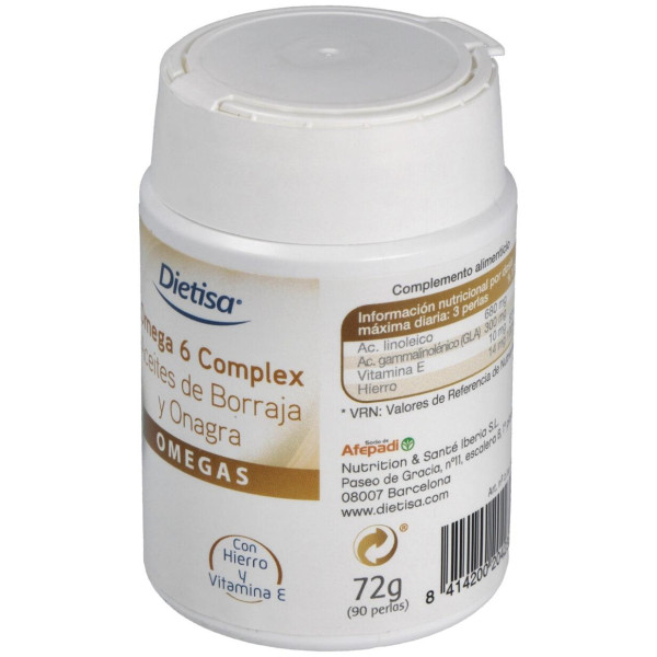 Omega 6 Onagra+Borraja (Super Dietafor) 90Perlas