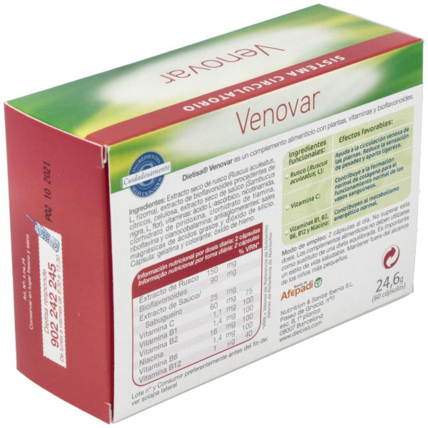 Dietkum Venovar Circulacion Piernas 60Cap.