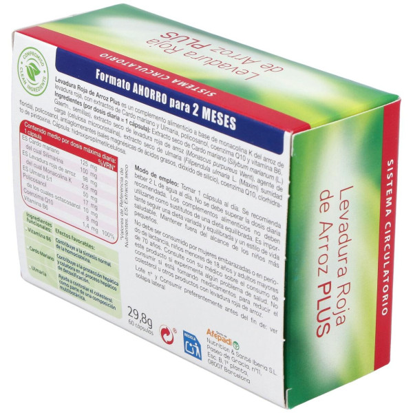 Levadura Roja De Arroz Plus 60Cap.
