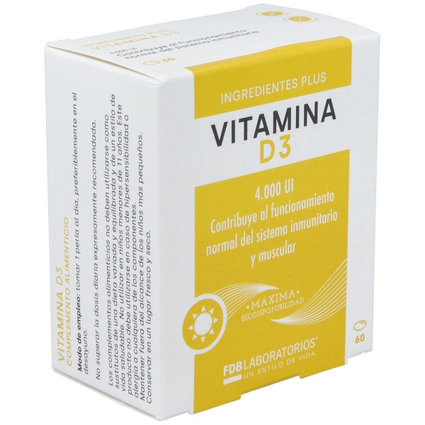 Fdb Vitamina D3 4000Ui 60 Perlas