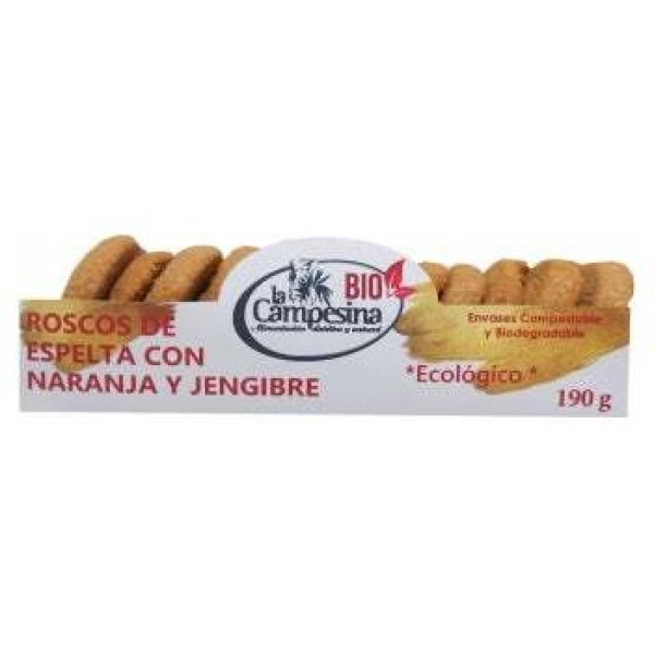 La Campesina Bio Rosco Navidad Vegano Naranja Jengibre 190G