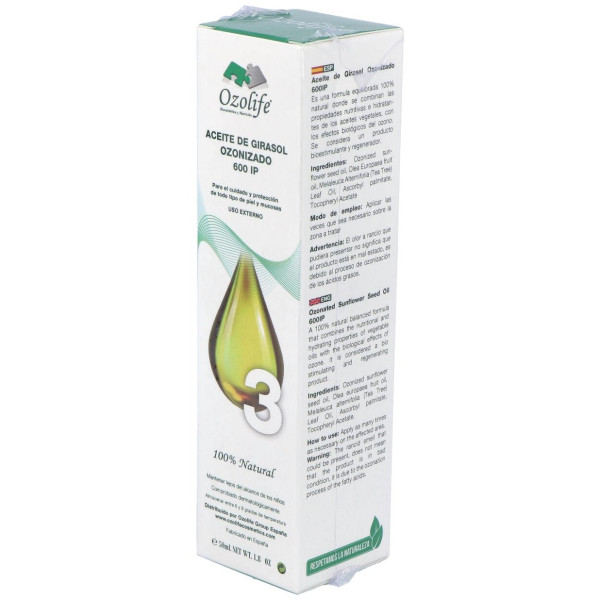 Aceite Girasol Ozonizado 600Ip Airless 50Ml.