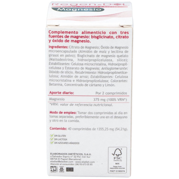 Eladiet Regendol Magnesio 40Comp