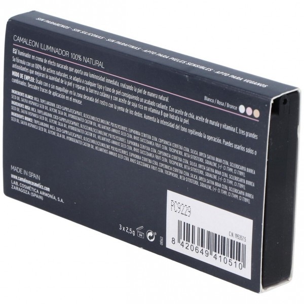 Camaleon Iluminador 100% Natural Crema Paleta 3 Colores