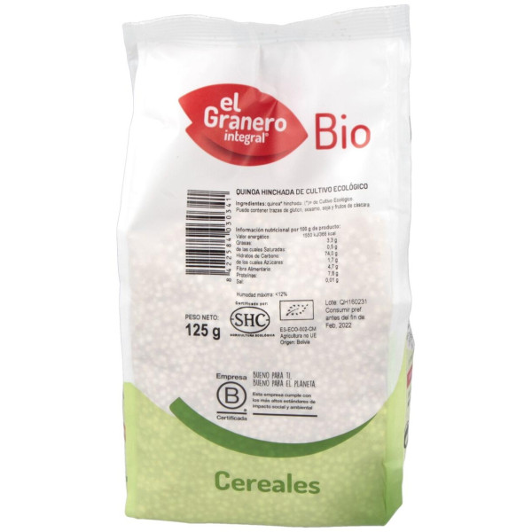 Granero Alimentacion Quinoa Hinchada Bio 125G