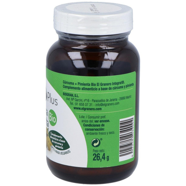 El Granero Curcuma Pimienta Bio 60Caps