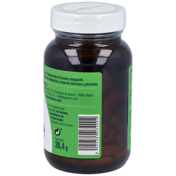 El Granero Curcuma Pimienta Bio 60Caps