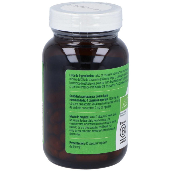 El Granero Curcuma Pimienta Bio 60Caps