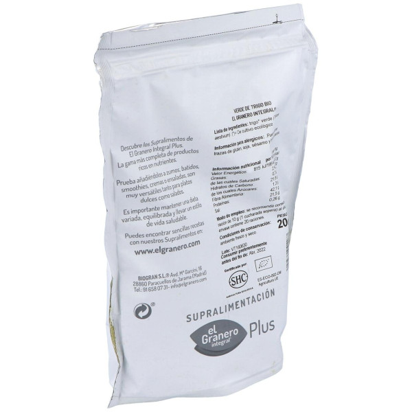 Verde De Trigo Superalimento Bio 200Gr.