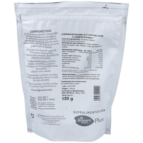 Granero Integral Levadura Nutricional Vit. B12 100G